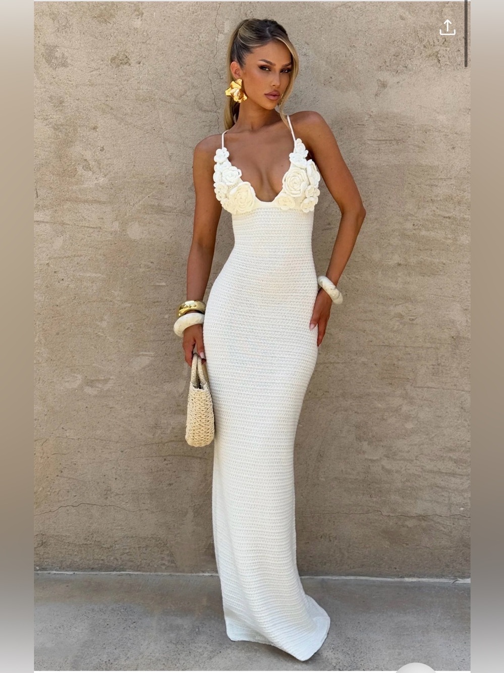 Babyboo Fashion Celaena Maxi Dress - Ivory - Size M - NWT (SOLD OUT)